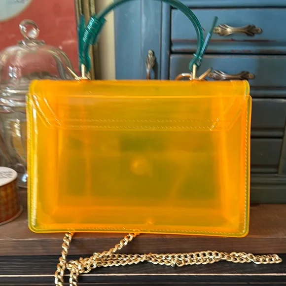 💛⭐️🌙🌼🐥Transparent Yellow and Green Handbag - Picture 4 of 10